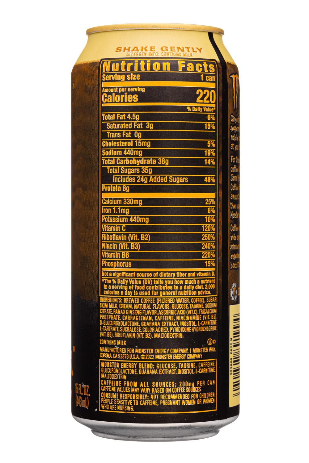 Cafe Latte | Monster Energy - Java Monster | BevNET.com Product
