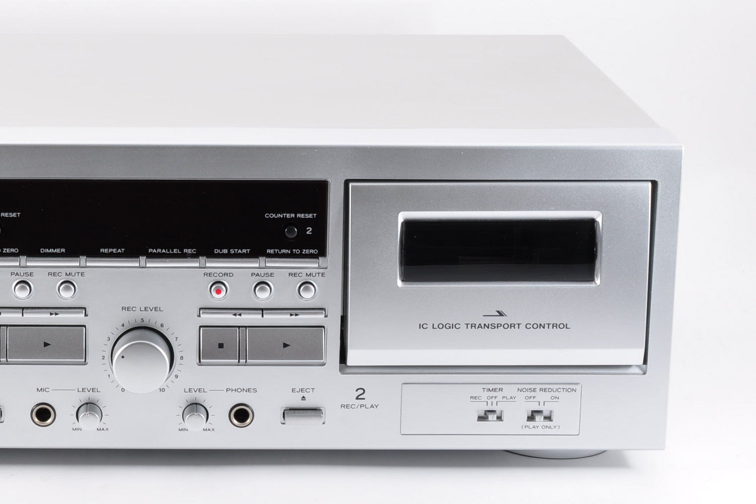 Teac W-1200 Silver Double Cassette Deck 100V High Quality Sound