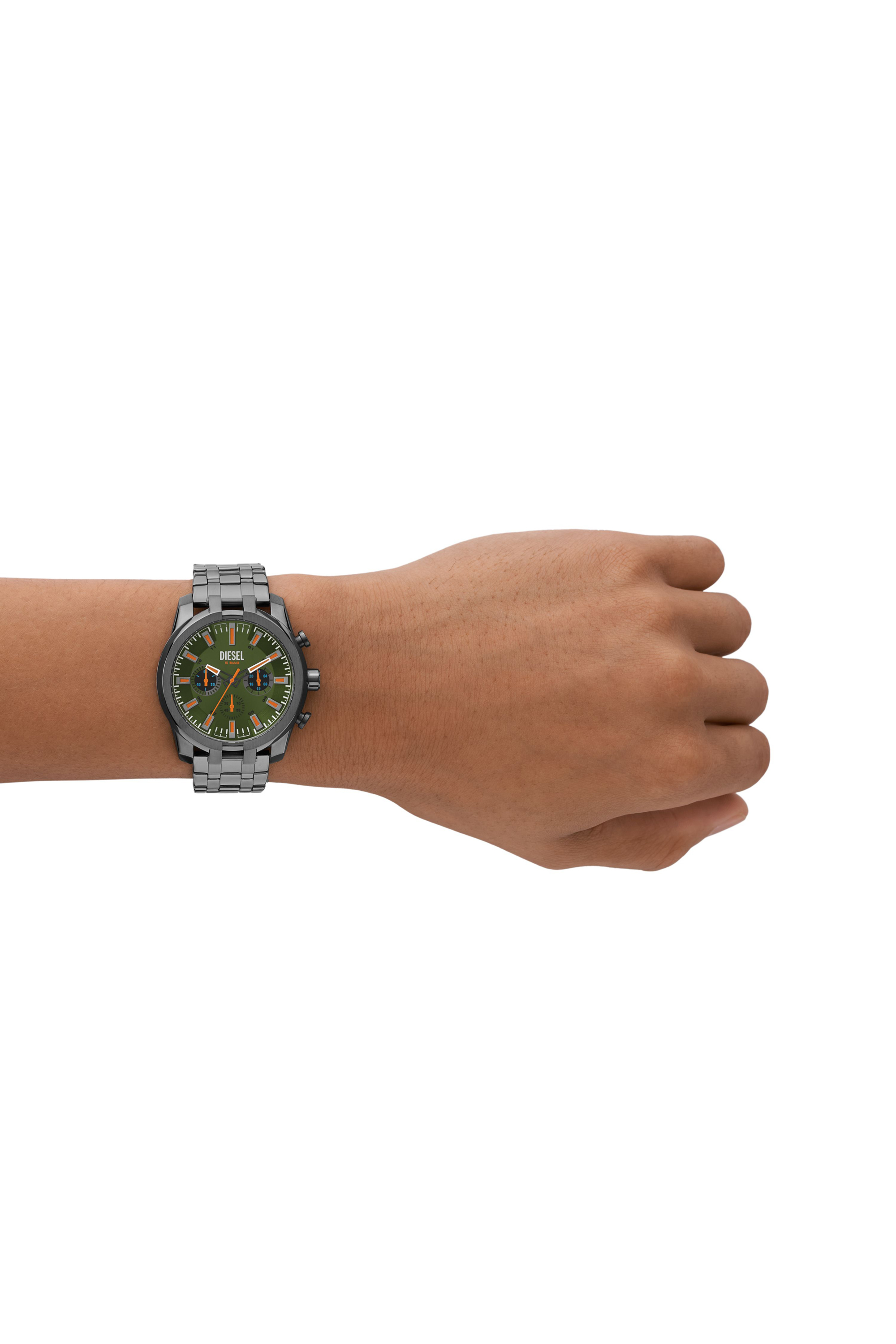 Men's Split Gunmetal Stainless Steel Watch | Grey | Diesel
