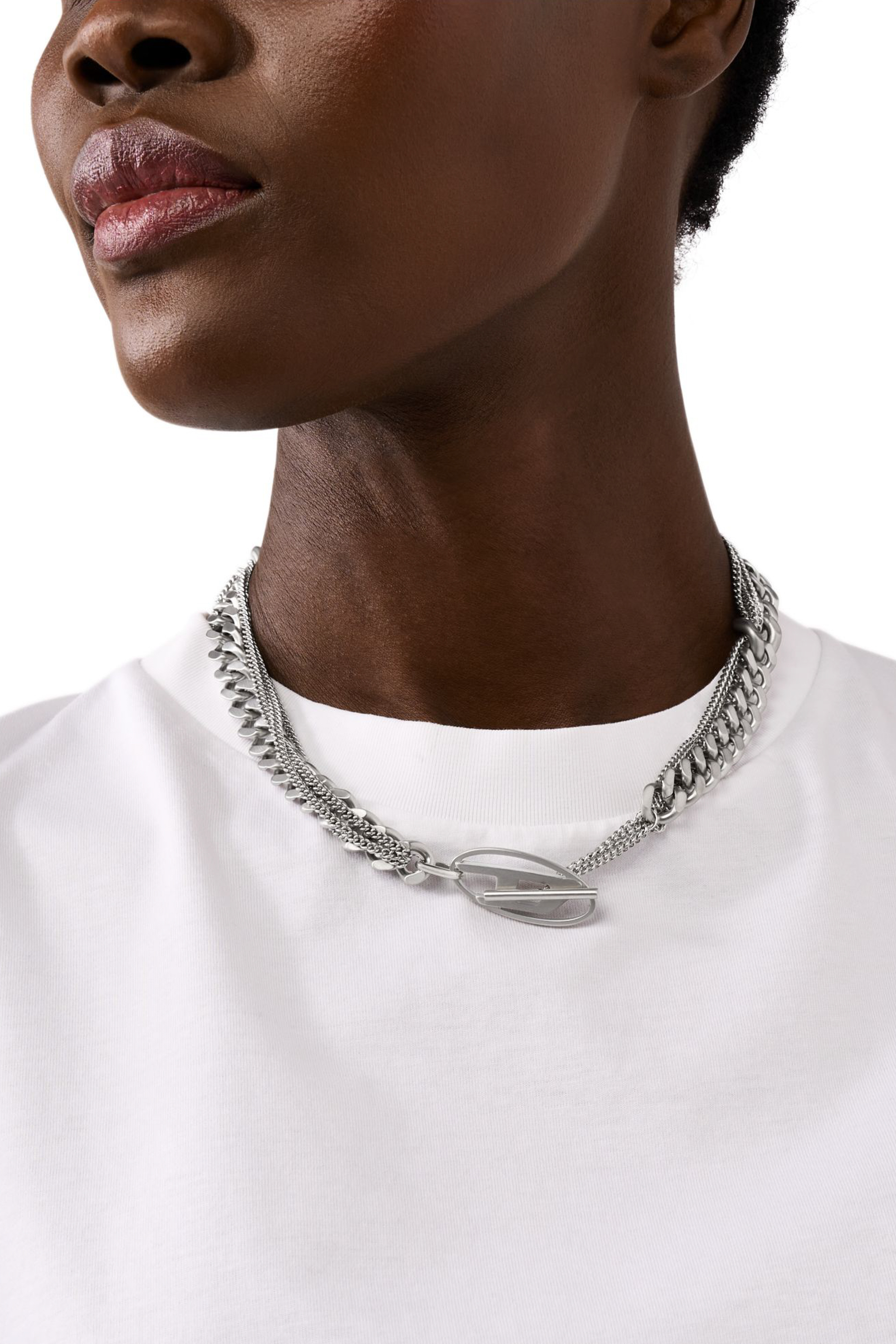 Women's Stainless Steel Chain Necklace | Silver | Diesel