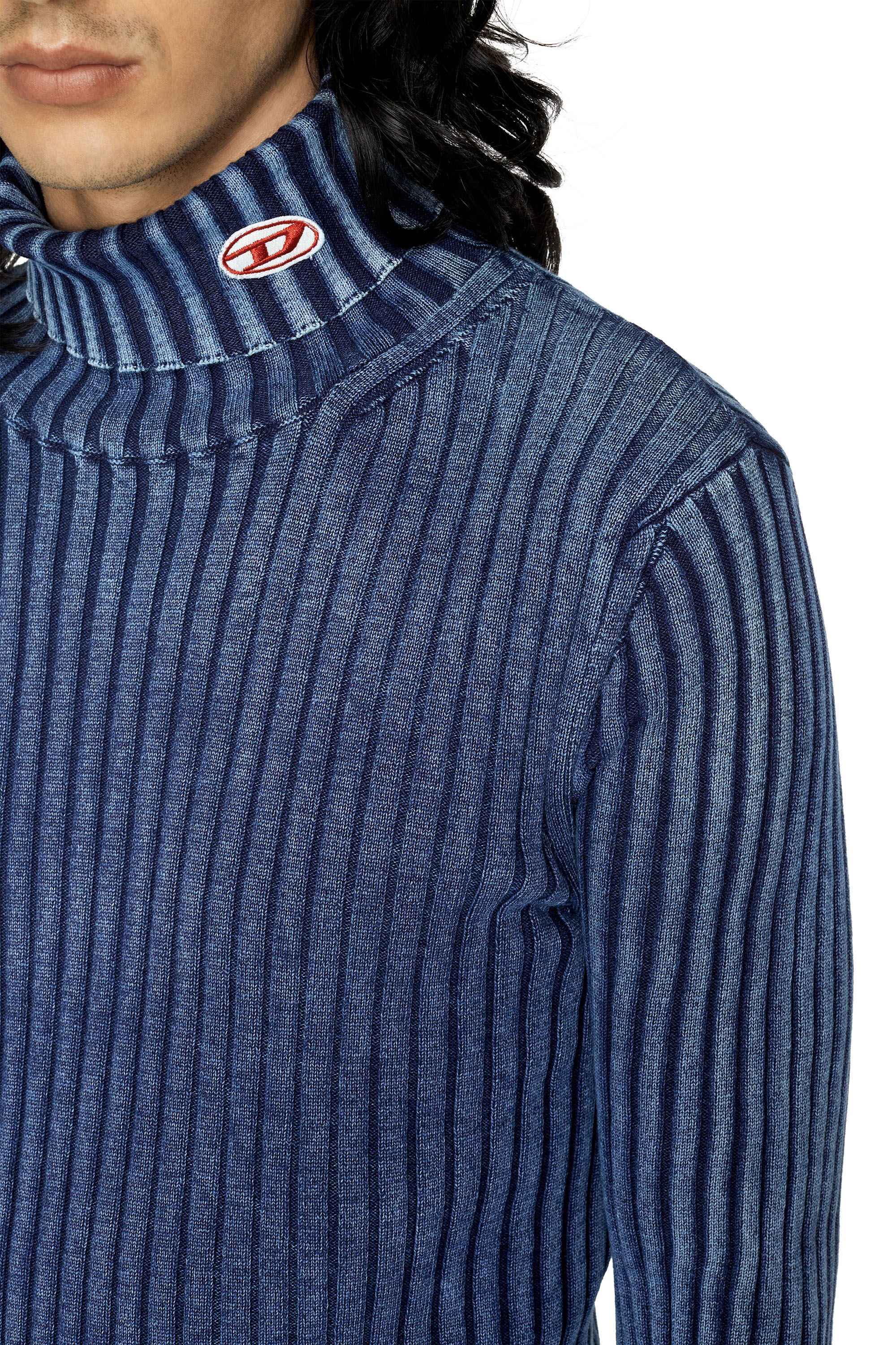 K-RISTOPHER INDIGO Man: Turtleneck in indigo cotton | Diesel