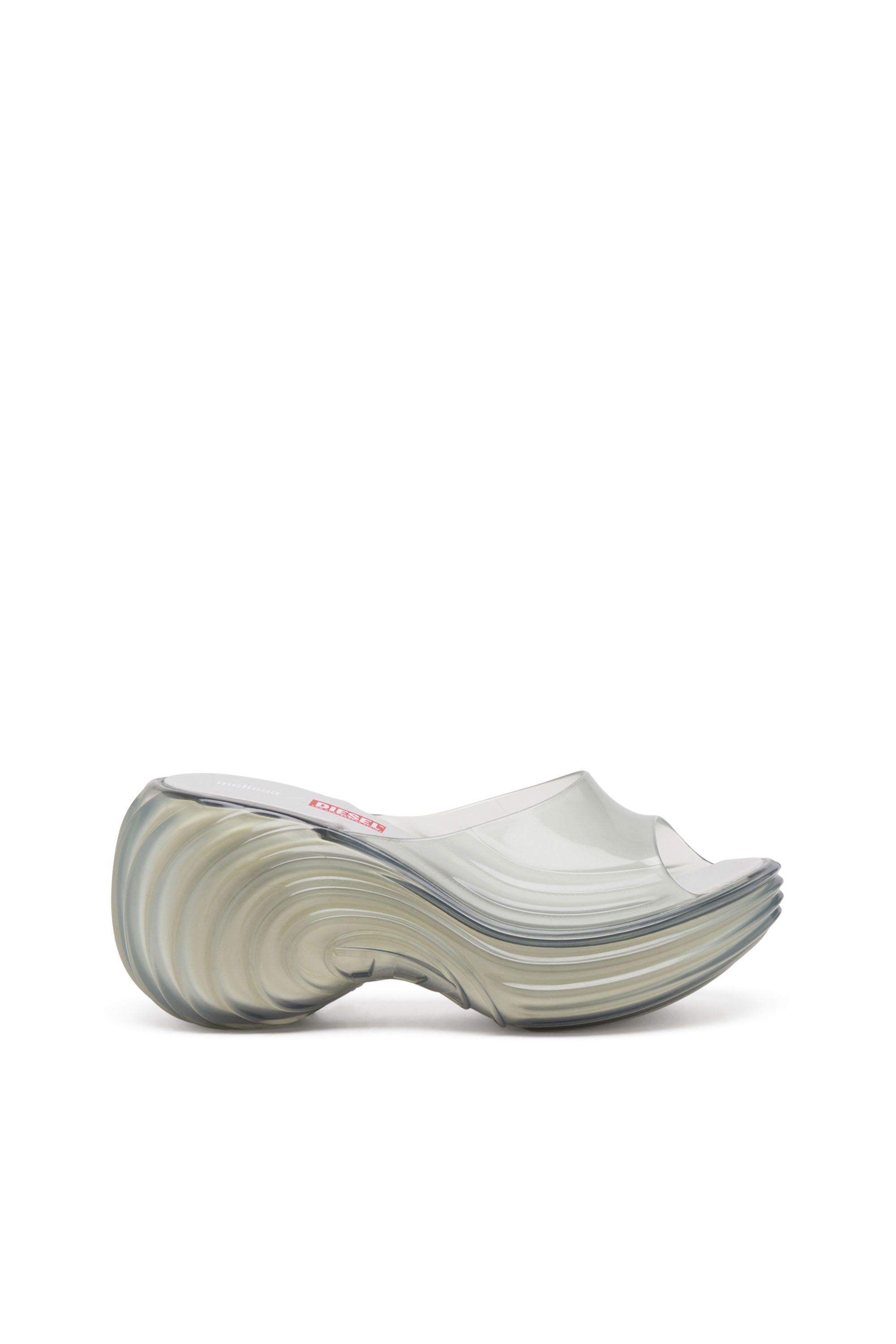 Women's Platform mule in Melflex® | Grey | Diesel