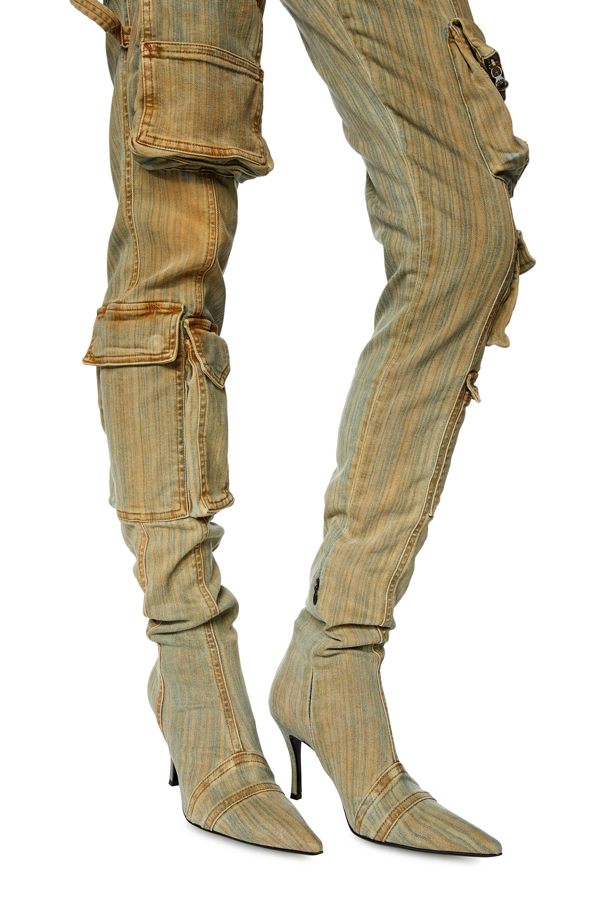Women's Skinny Cargo Jeans | Blue | Diesel 1984 Slandy-High