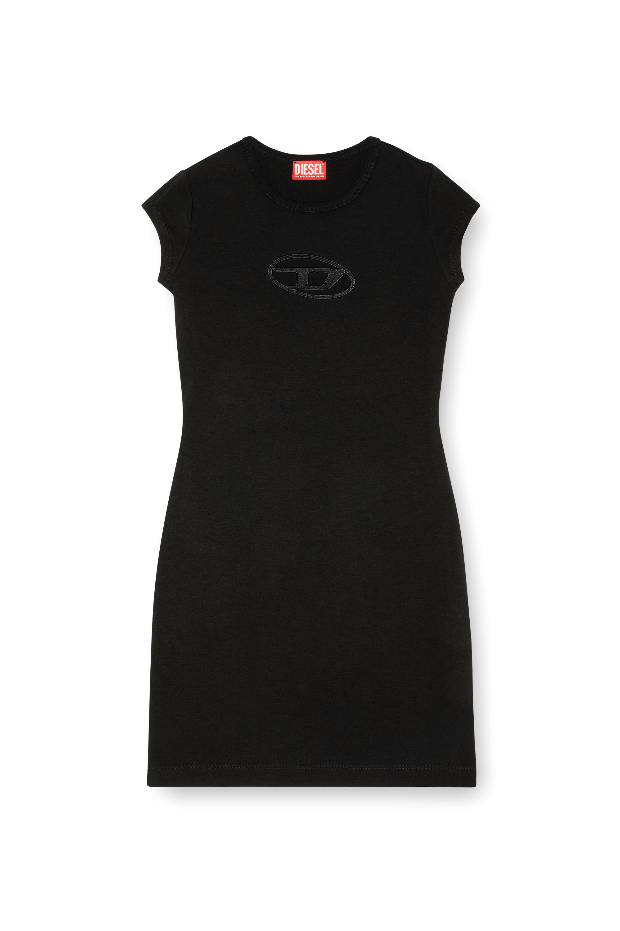D-ANGIEL Woman: Short dress cut-out D logo | Black | Diesel