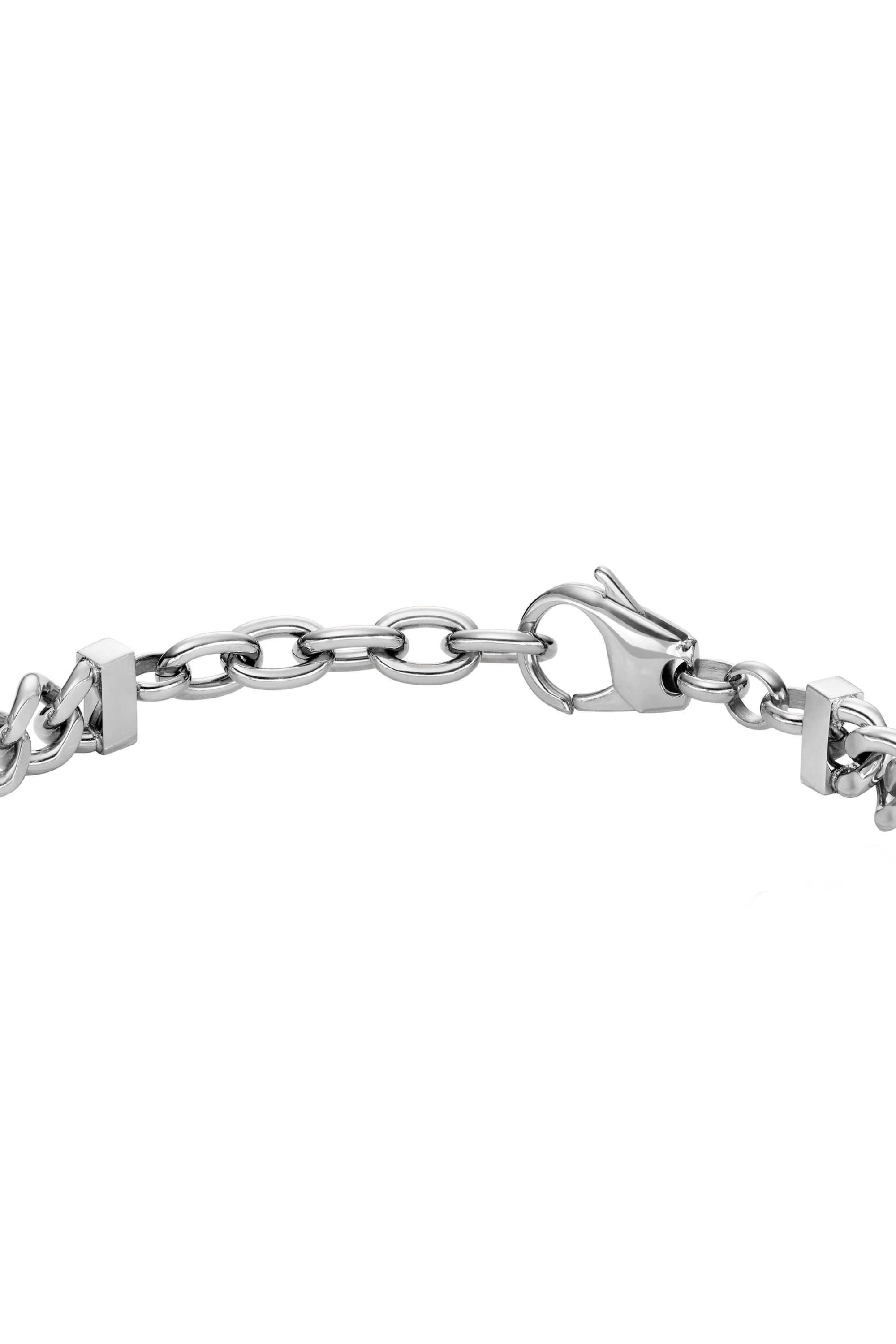 DIESEL ステンレススチール チェーンブレスレット「Dx0966」 男女兼用