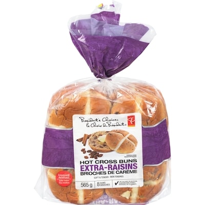 President's Choice Hot Cross Buns Extra-Raisins - 565 g | Zehrs