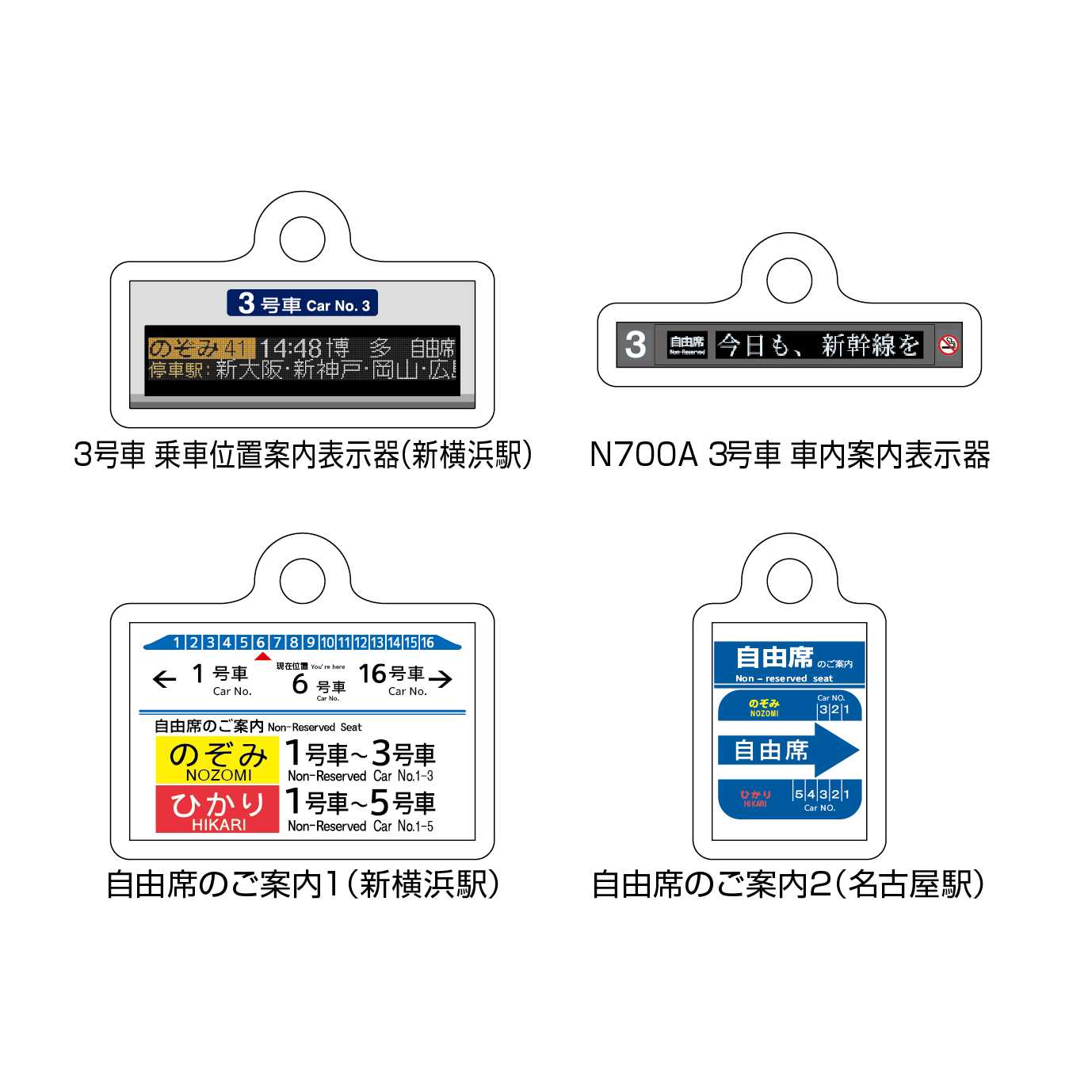 あの表示や掲示に注目しました！「さよならのぞみ3号車自由席」グッズ