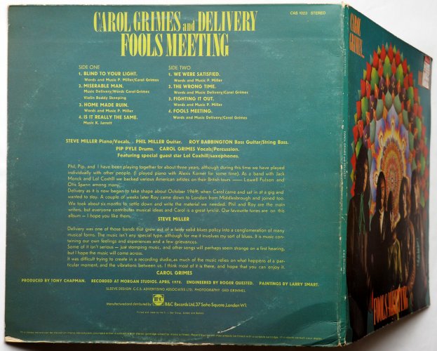 Carol Grimes And Delivery / Fools meeting (UK) - DISK-MARKET