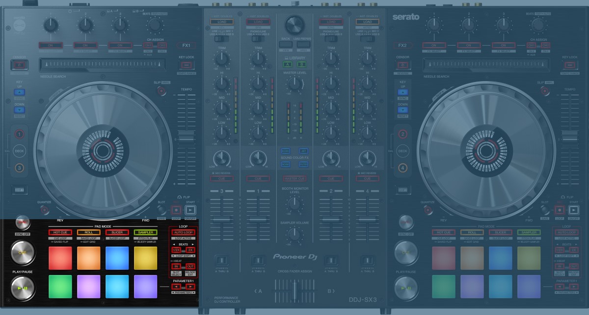 Pioneer DDJ-SX3 Serato対応 バッグ付 左ジョグ不調 現状渡 Pioneer