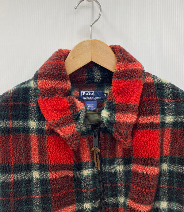 ポロラルフローレン POLO RALPH LAUREN タータンチェック ボア