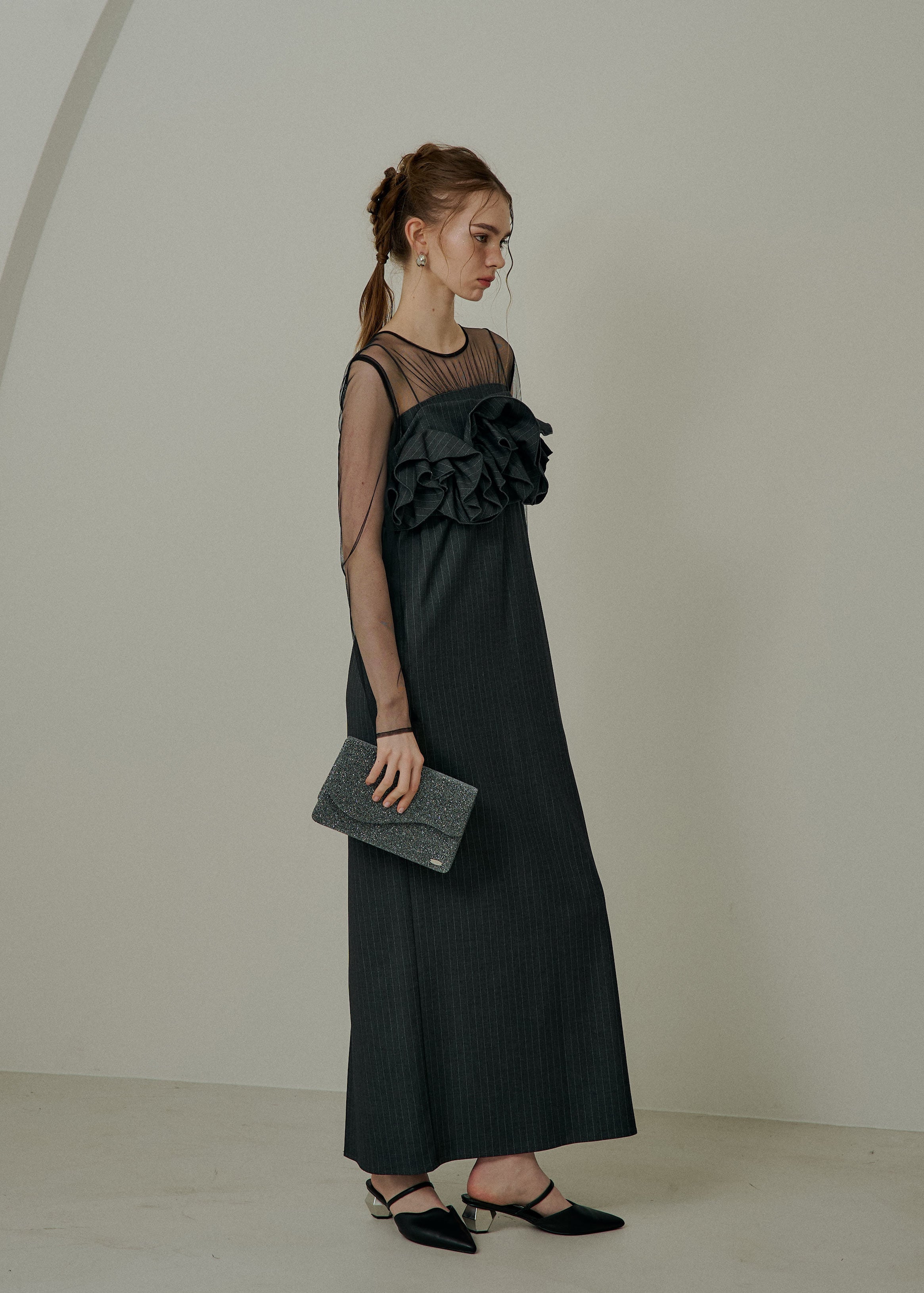 Wavy frill bustier stripe dressのドレス|Dorry Doll / LE'RURE