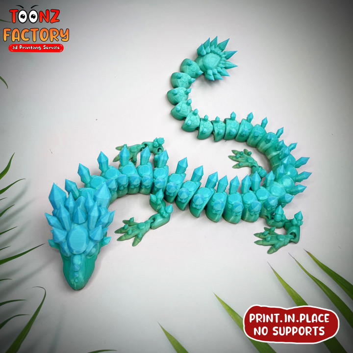 3D Printable DIAMOND DRAGON ARTICULATED by Toonz Factory