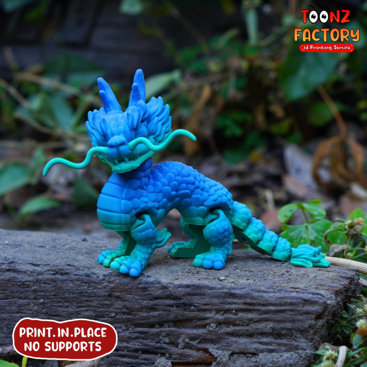 3D Printable Flexi Chinese Dragon by Toonz Factory