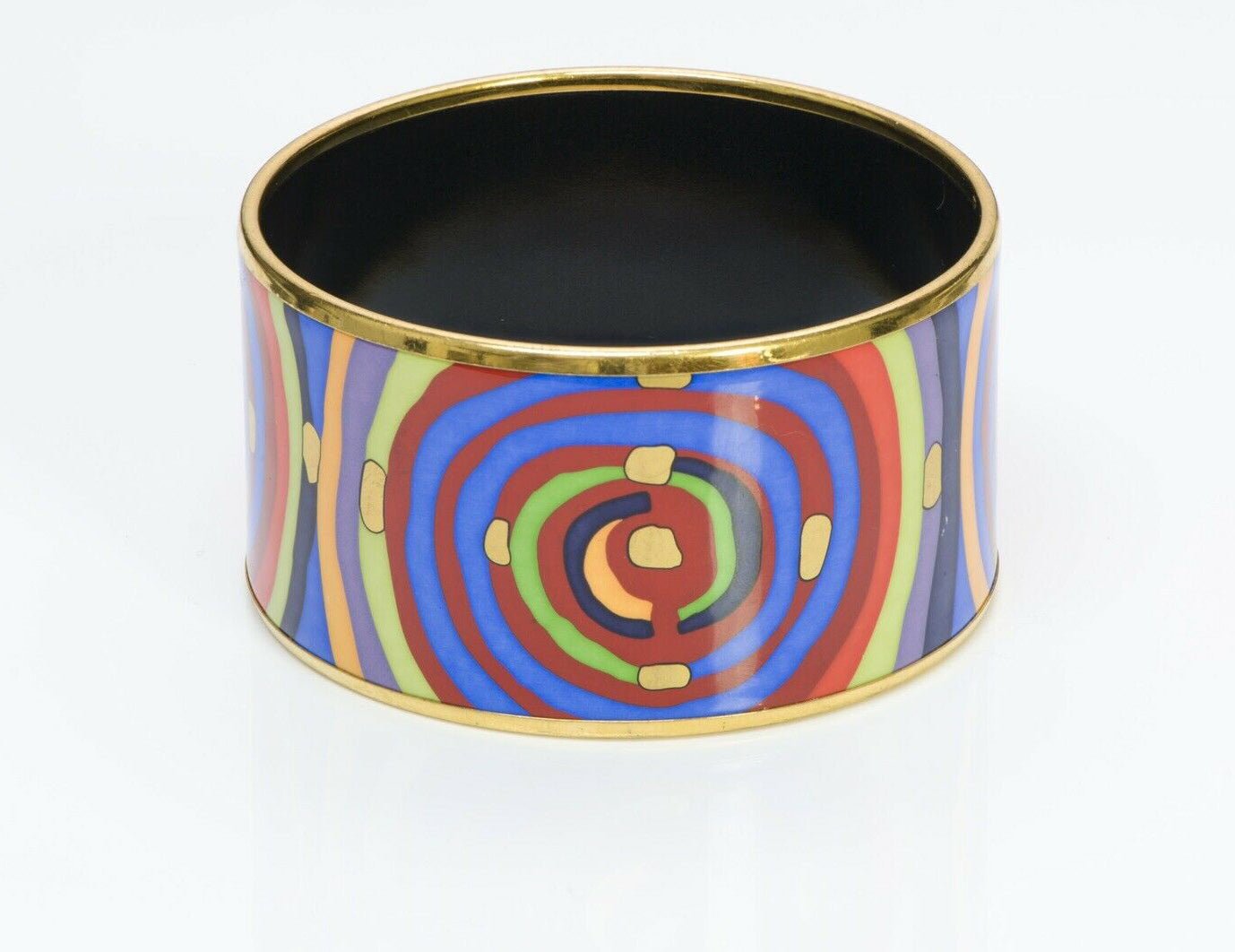 Frey Wille Hundertwasser Diva “Spiral of Life” Wide Enamel Bangle