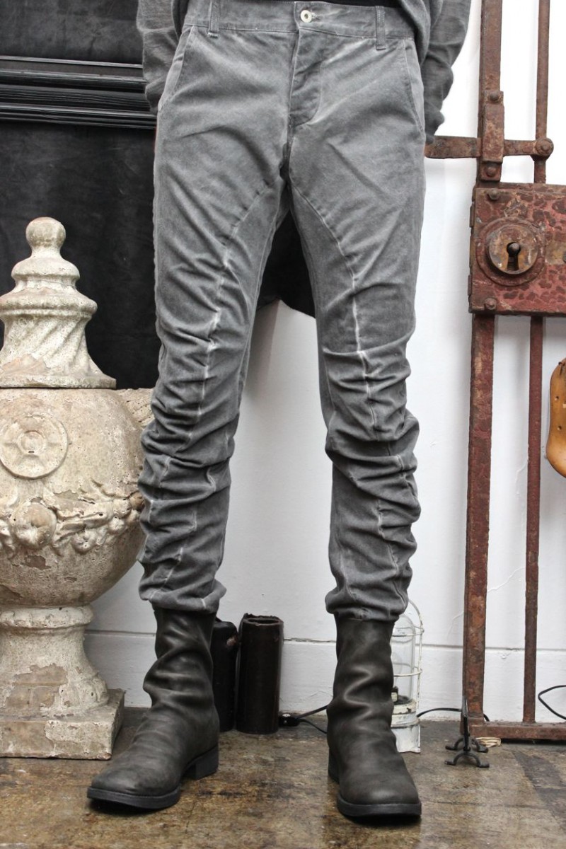 LENTRIAN. 3D Twist Denim Pants. Cold Dyed. V-TDNM. Dark Gray