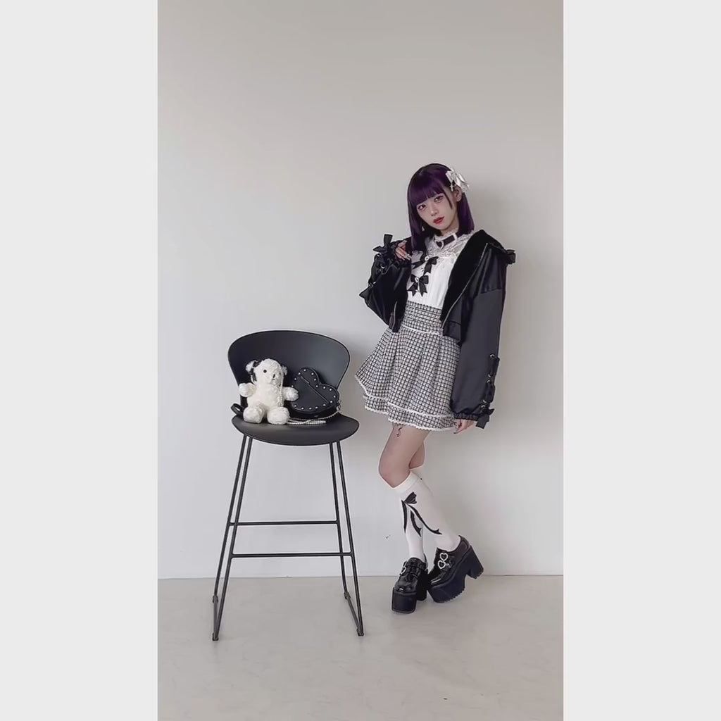 ショートリバーシブルリボンブルゾン – レディースファッション通販の