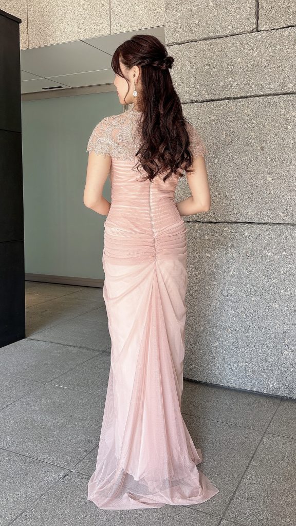 TADASHI SHOJI タダシショウジ ビーナスロングドレス（ピンク） | 結婚