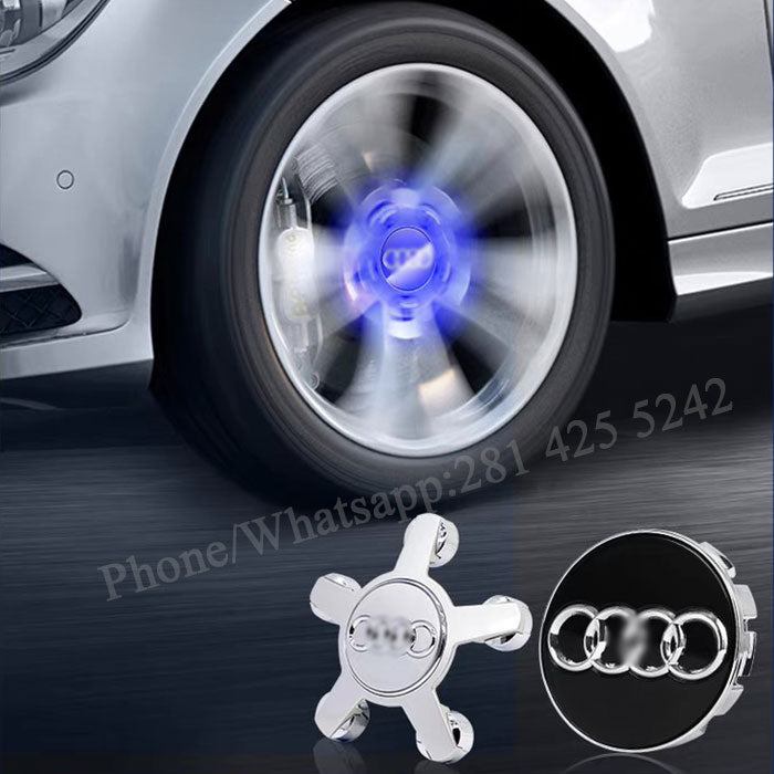 Custom 65mm Audi Floating Center Caps for Golf R (2010) - Dynamic
