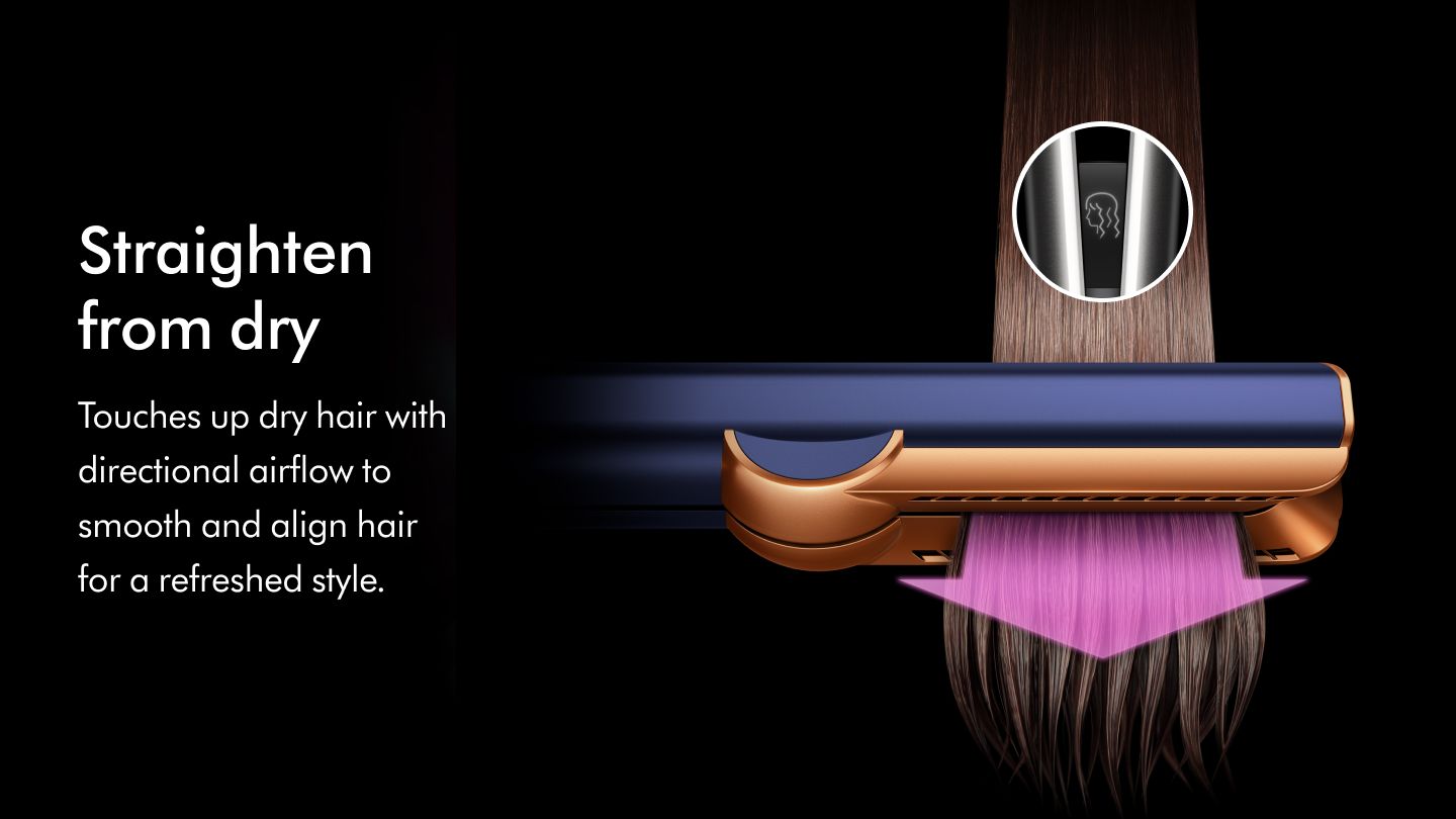 Dyson Airstrait™ dryer and straightener (Prussian Blue/Rich Copper)