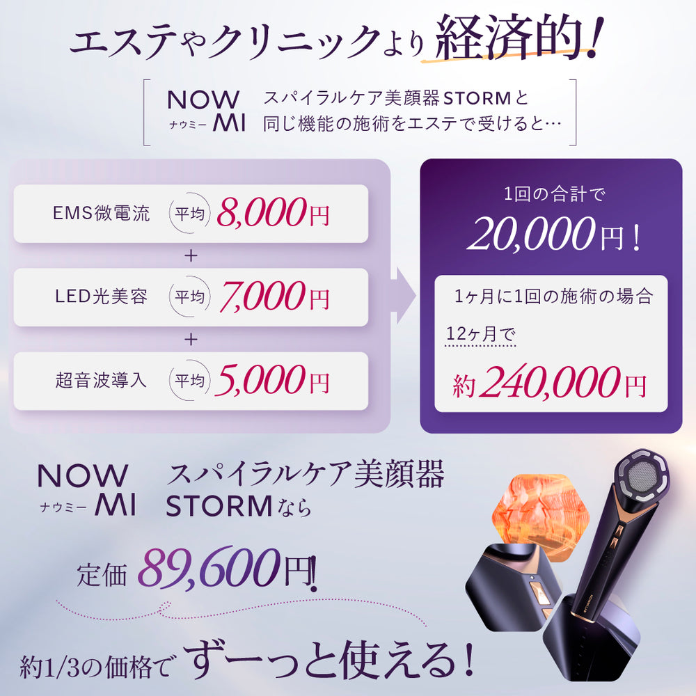 NOWMI LAB スパイラルケア美顔器STORM – アーリーバード オンライン