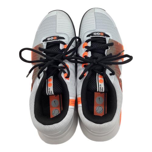 NIKE (ナイキ) ローカットスニーカー メンズ 25cm ホワイト×オレンジ