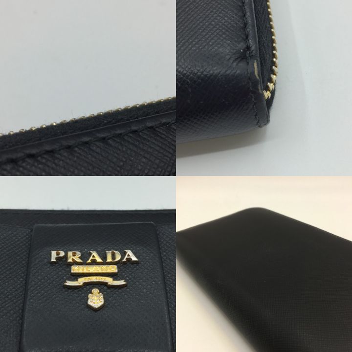 PRADA プラダ リボン ラウンドファスナー財布 レディース 長財布