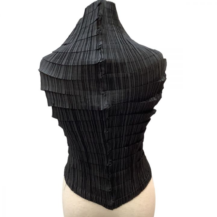 ISSEY MIYAKE イッセイミヤケ 変形 段違い プリーツ ベスト シャツ