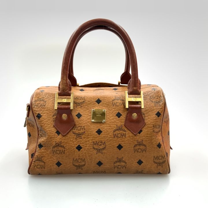 MCM エムシーエム ヴィセトス ミニボストンバッグ 2WAYバッグ ブラウン