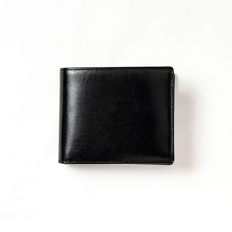 Orice]オリーチェレザー二つ折り財布 ブラック [名入れ無料]