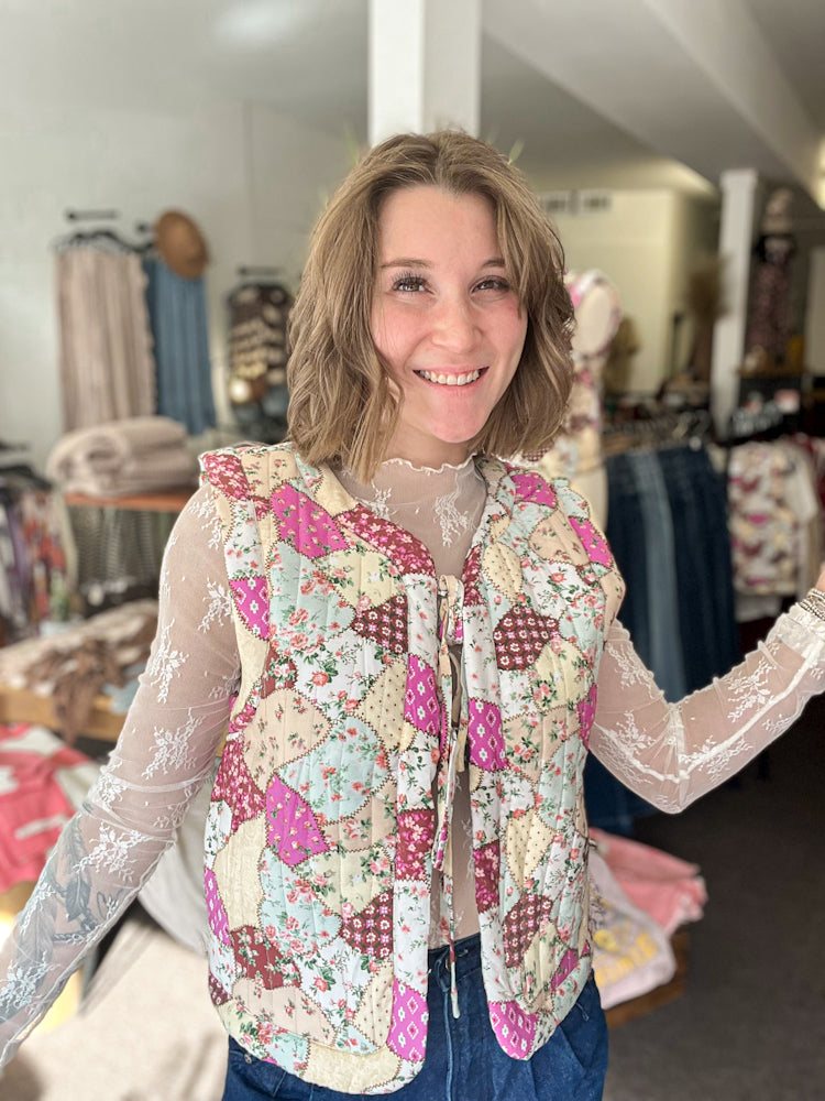 Floral Breeze Patchwork Vest – EDGY COWGIRL CO