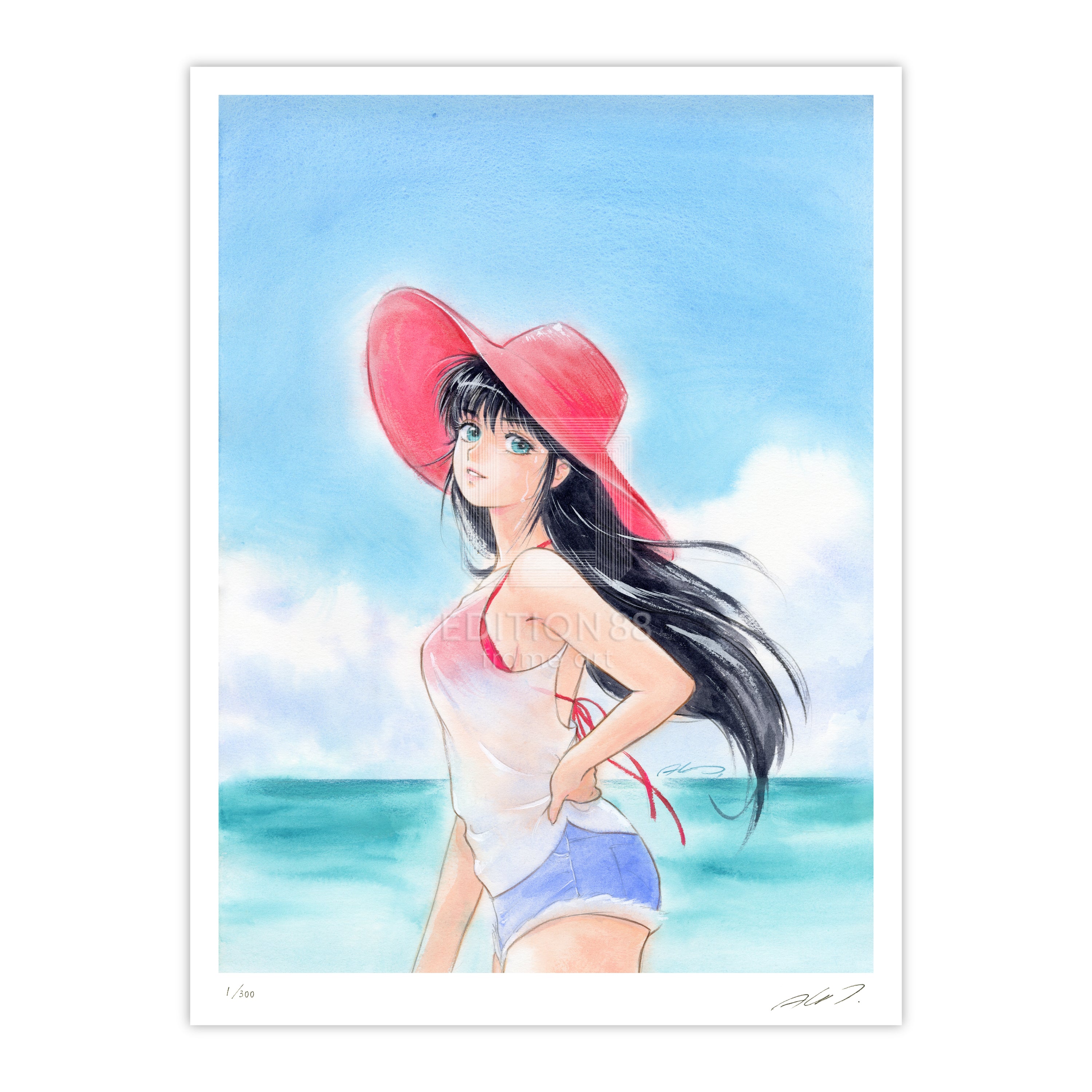 現代アート タカノ綾 直筆サイン『雷門の提灯に乗ってやって来る