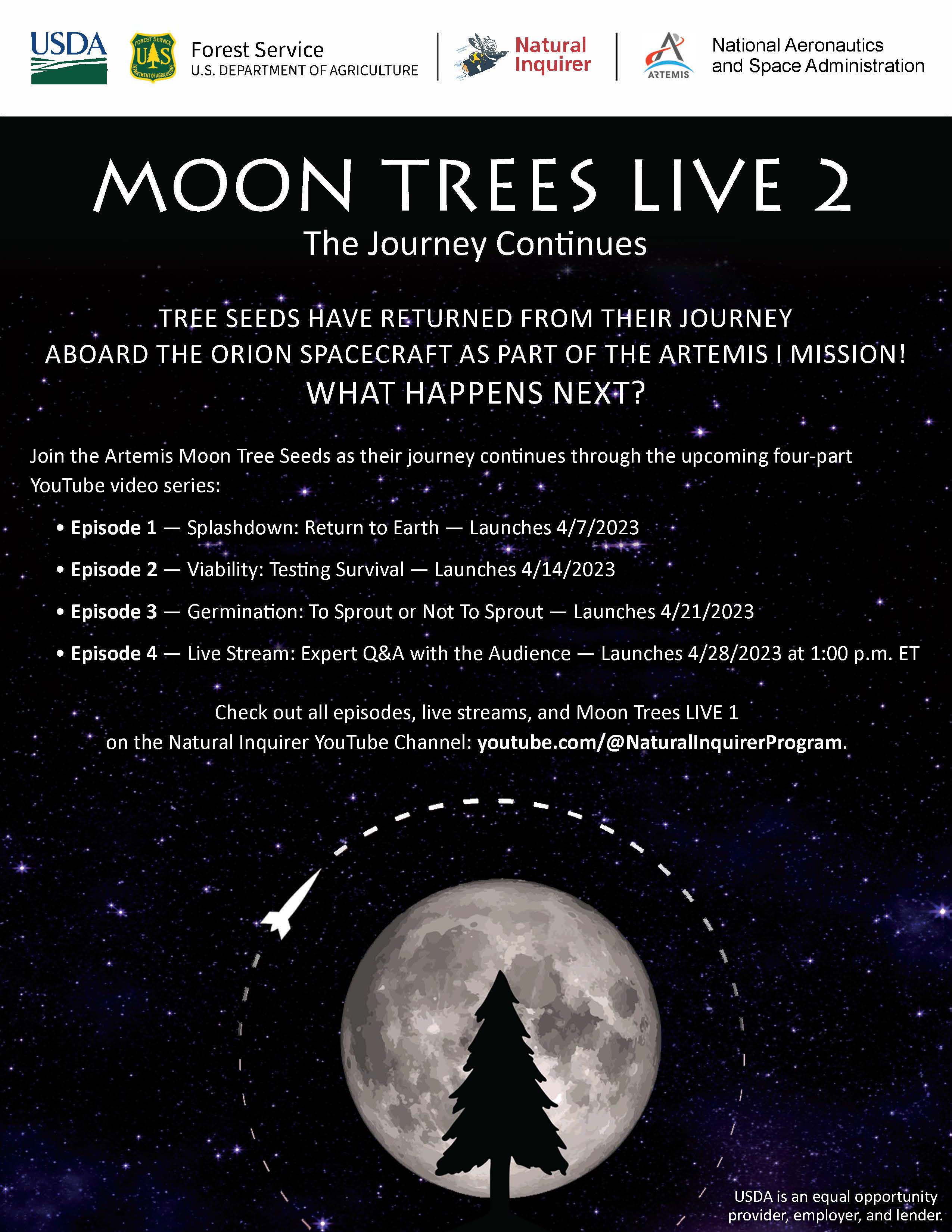 Seeds in Outer Space! Moon Trees LIVE - April 2023 - Project