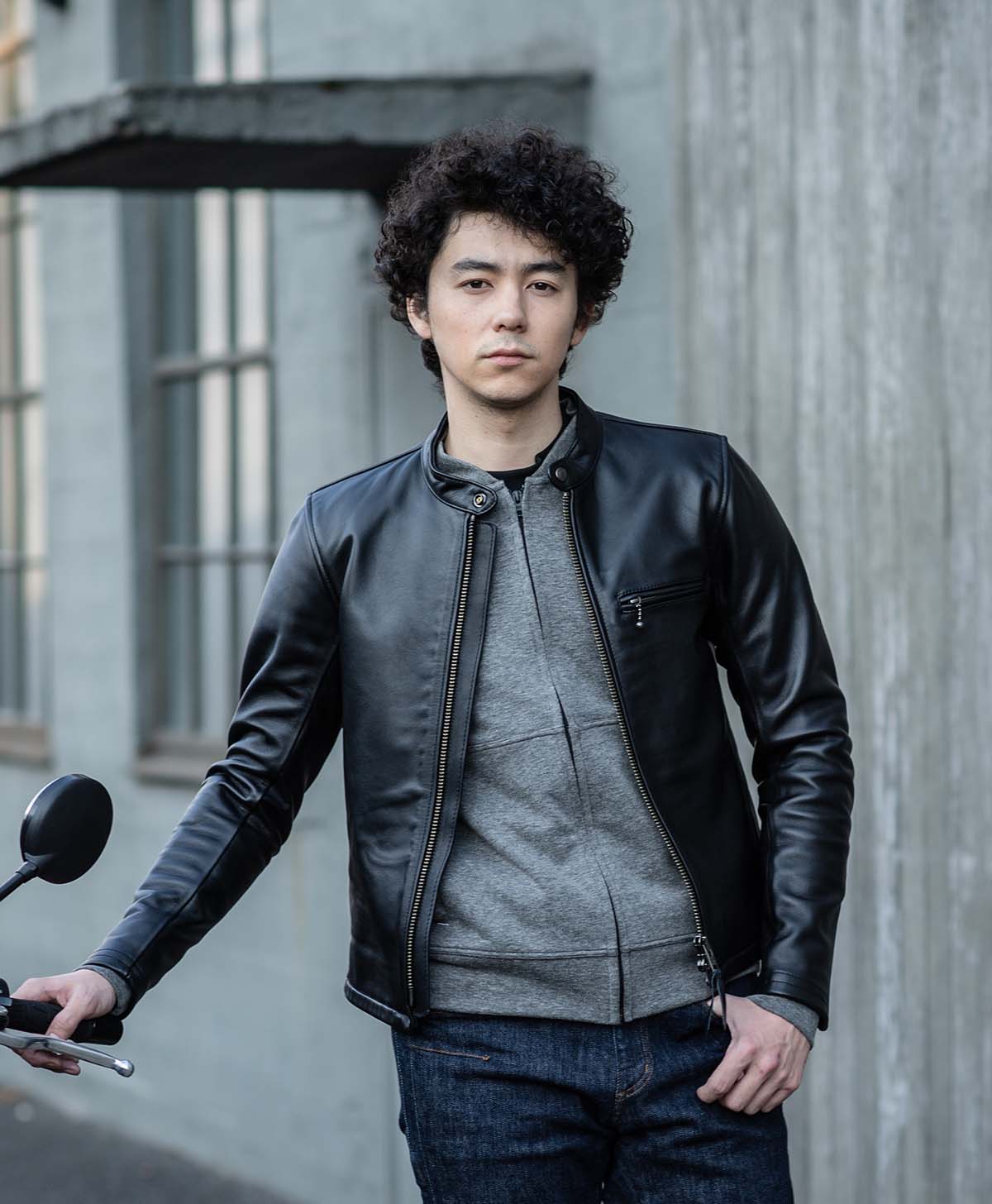 Leather jacket tight double leather jacket | Kadoya official