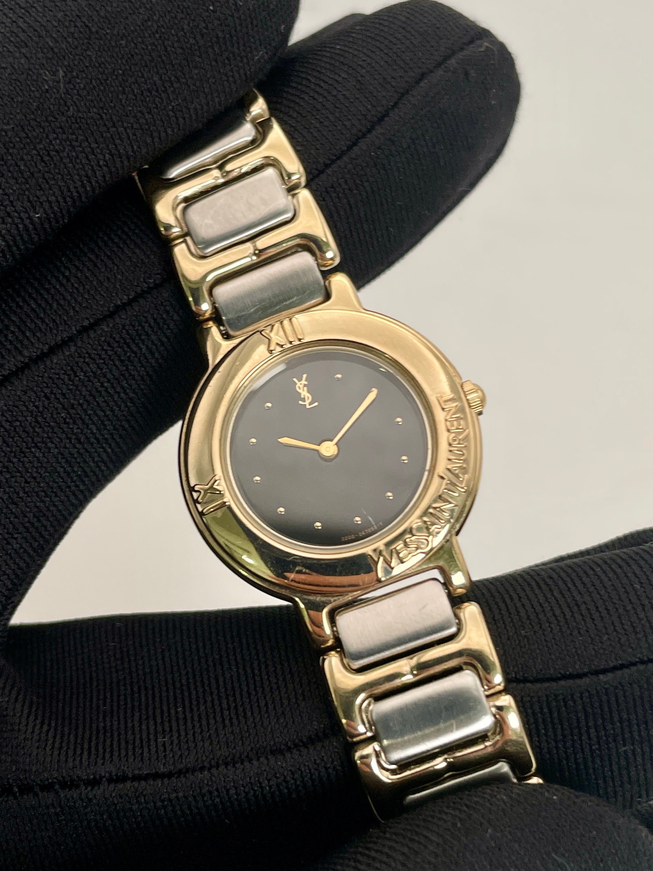 Yves Saint Laurent Pour Femme Vintage Ladies Watch with Black Dial