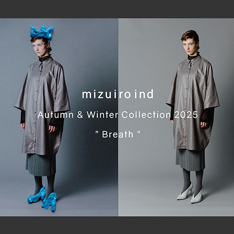 mizuiro ind(ミズイロインド)｜ウール混バルマカーンコート/navy の
