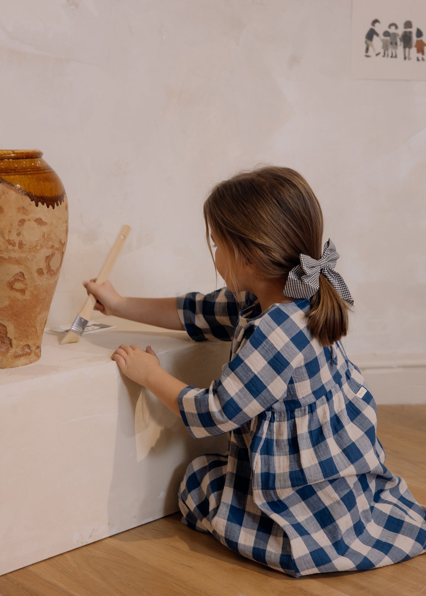 Organic Zoo Pottery Blue Gingham Bella Dress – EnjoyKids Boutique