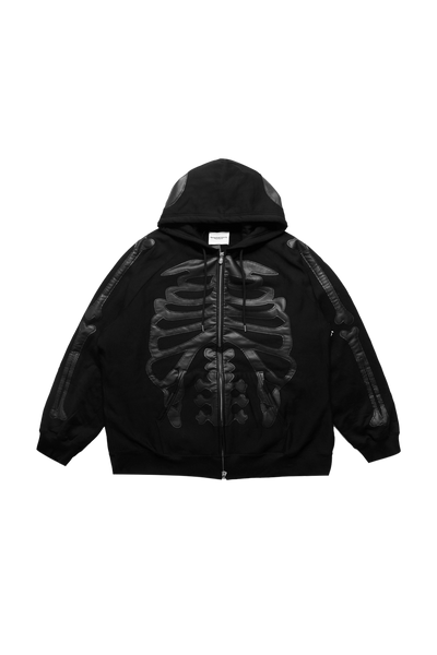 TAKAHIROMIYASHITA TheSoloist. Full Zip Hoodie Black x Black Bone