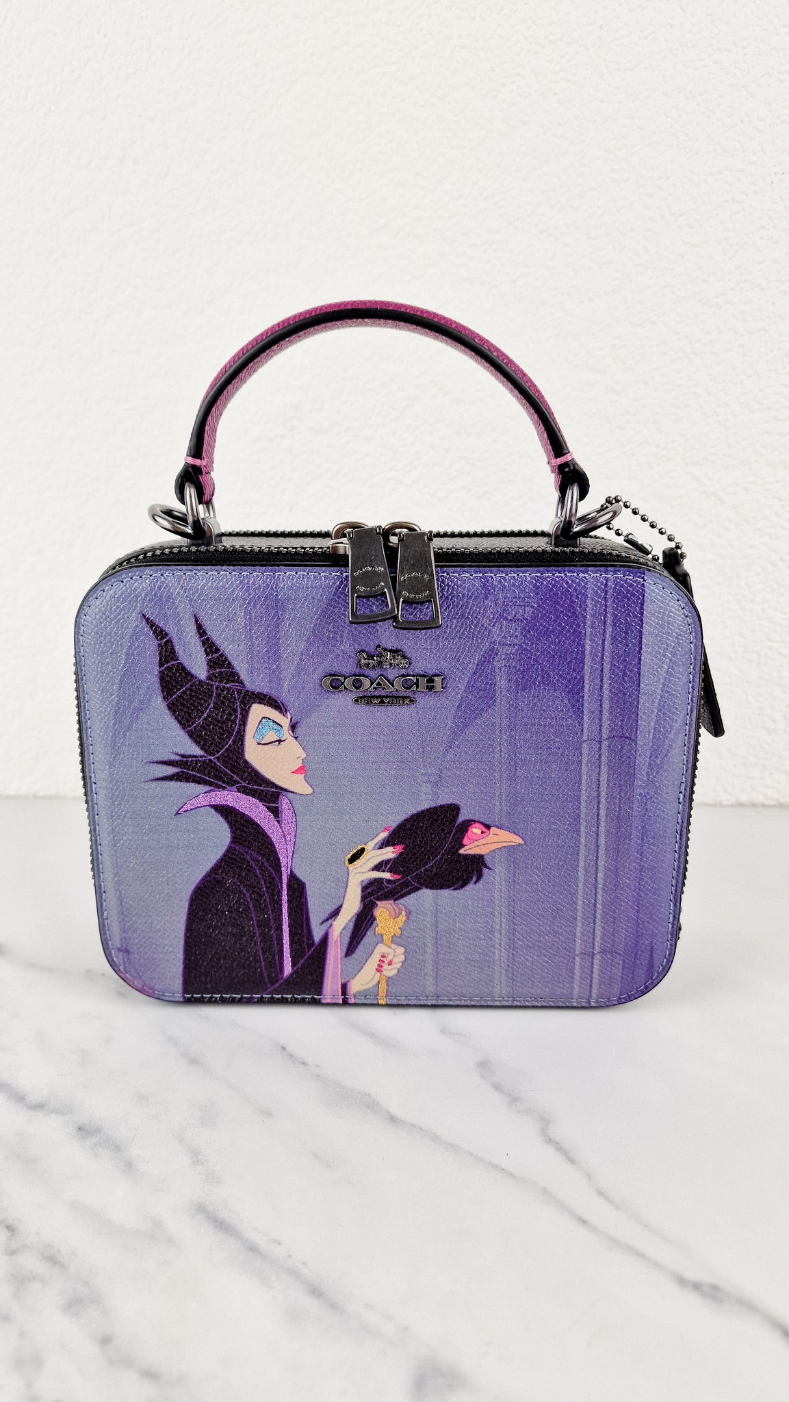 Disney x Coach Box Crossbody With Maleficent Motif Lunchbox Bag