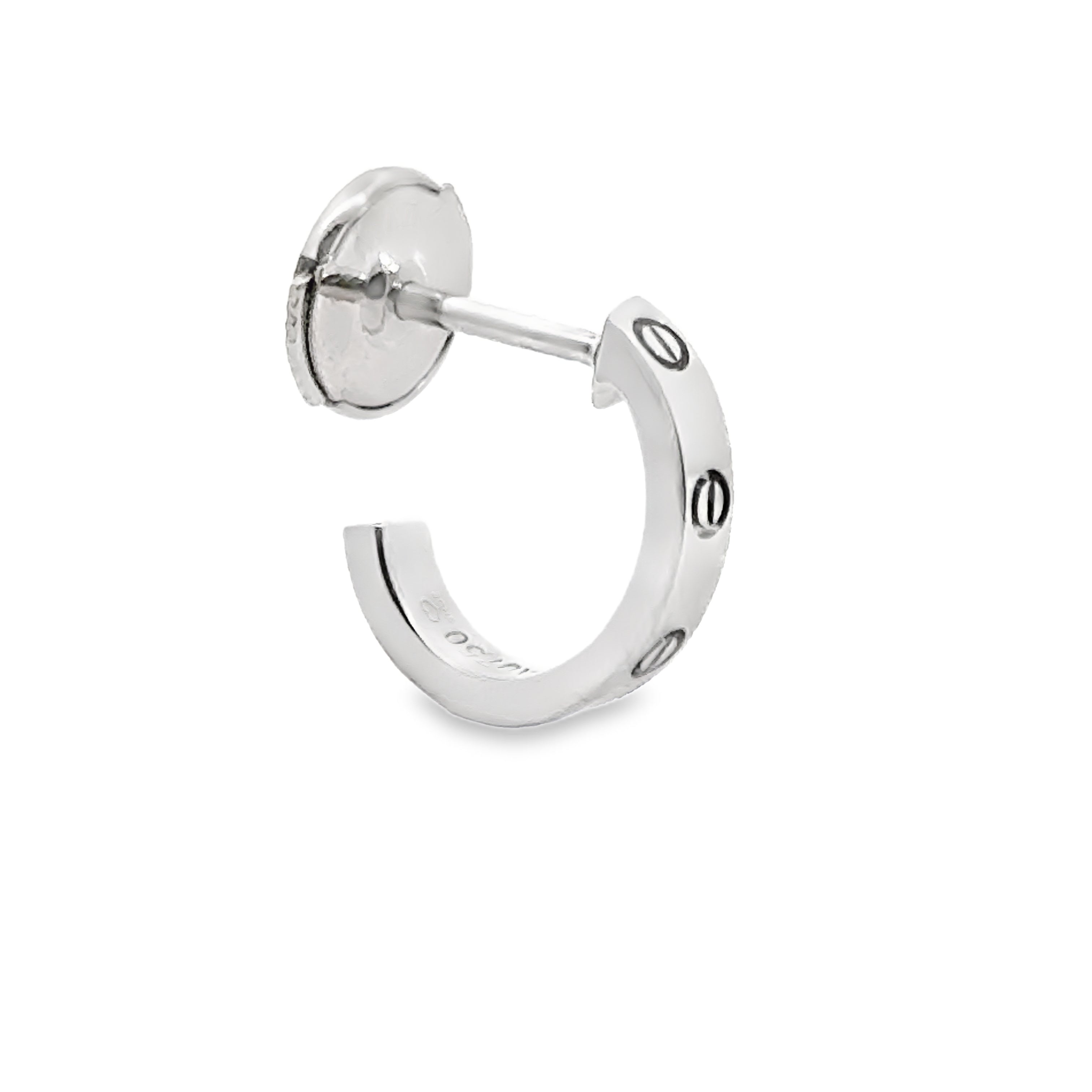 Cartier Love 18K White Gold Small Hoop Earrings – Estate Jewelers