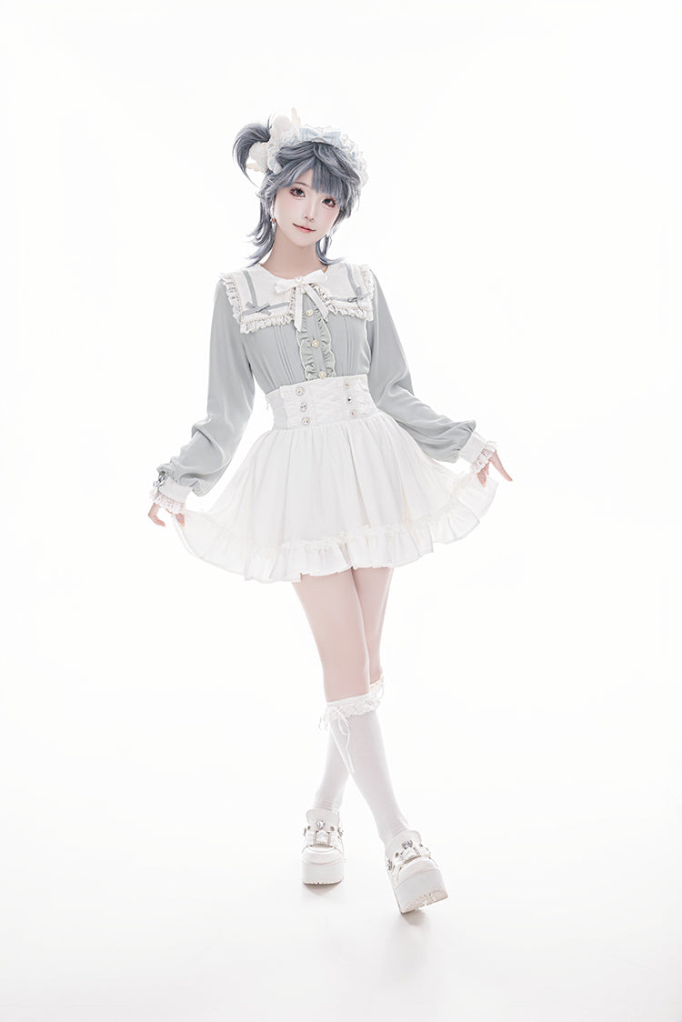 スクエアセーラー 地雷系スカート【Fluffy Heart】 – Epetice