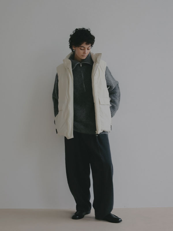 ハーフジップアルパカニットプルオーバー(F BEIGE): トップス │ ETRE