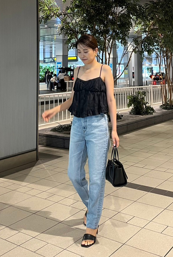 etre tokyo リネンギャザーフリルキャミ