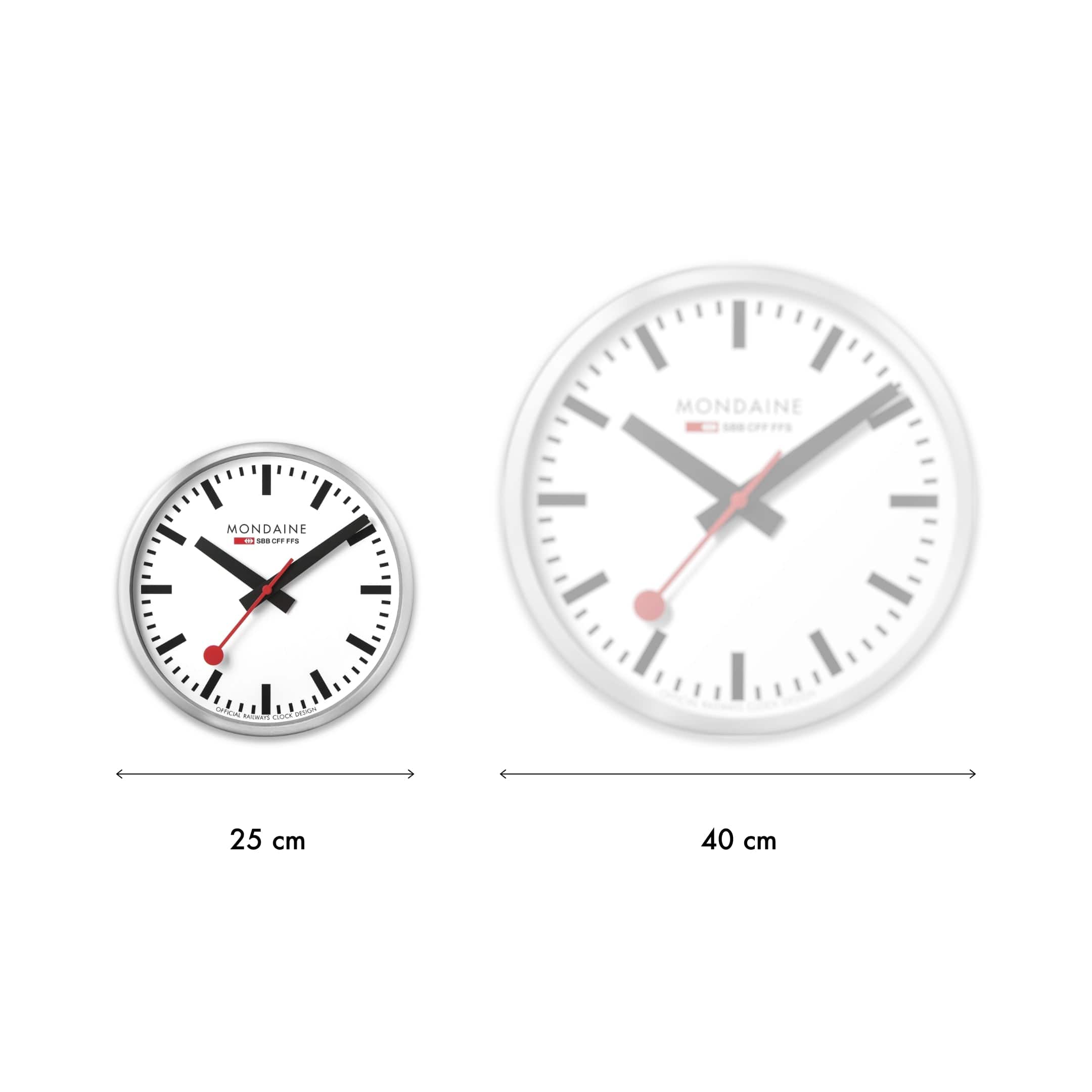 Wall clock, 25cm, black kitchen clock, A990.CLOCK.64SBB – Mondaine