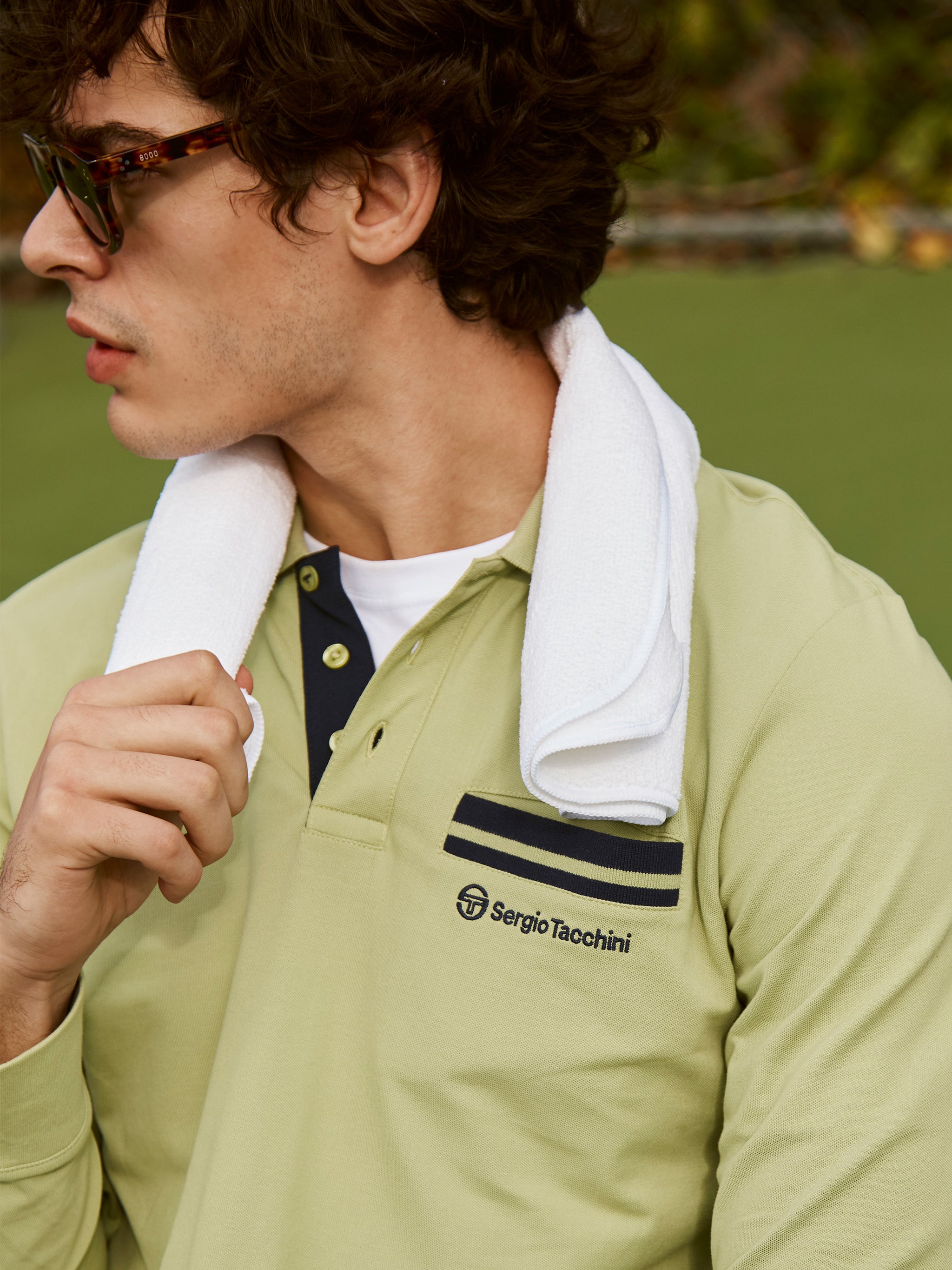 Dario Long Sleeve Polo-Reseda – Sergio Tacchini Europe