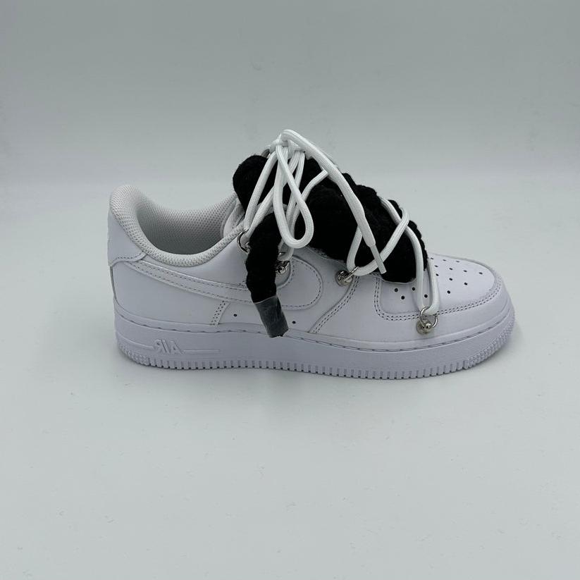 Nike Air Force 1 “Rope Laces Black” Triple White – EV8 SoCal