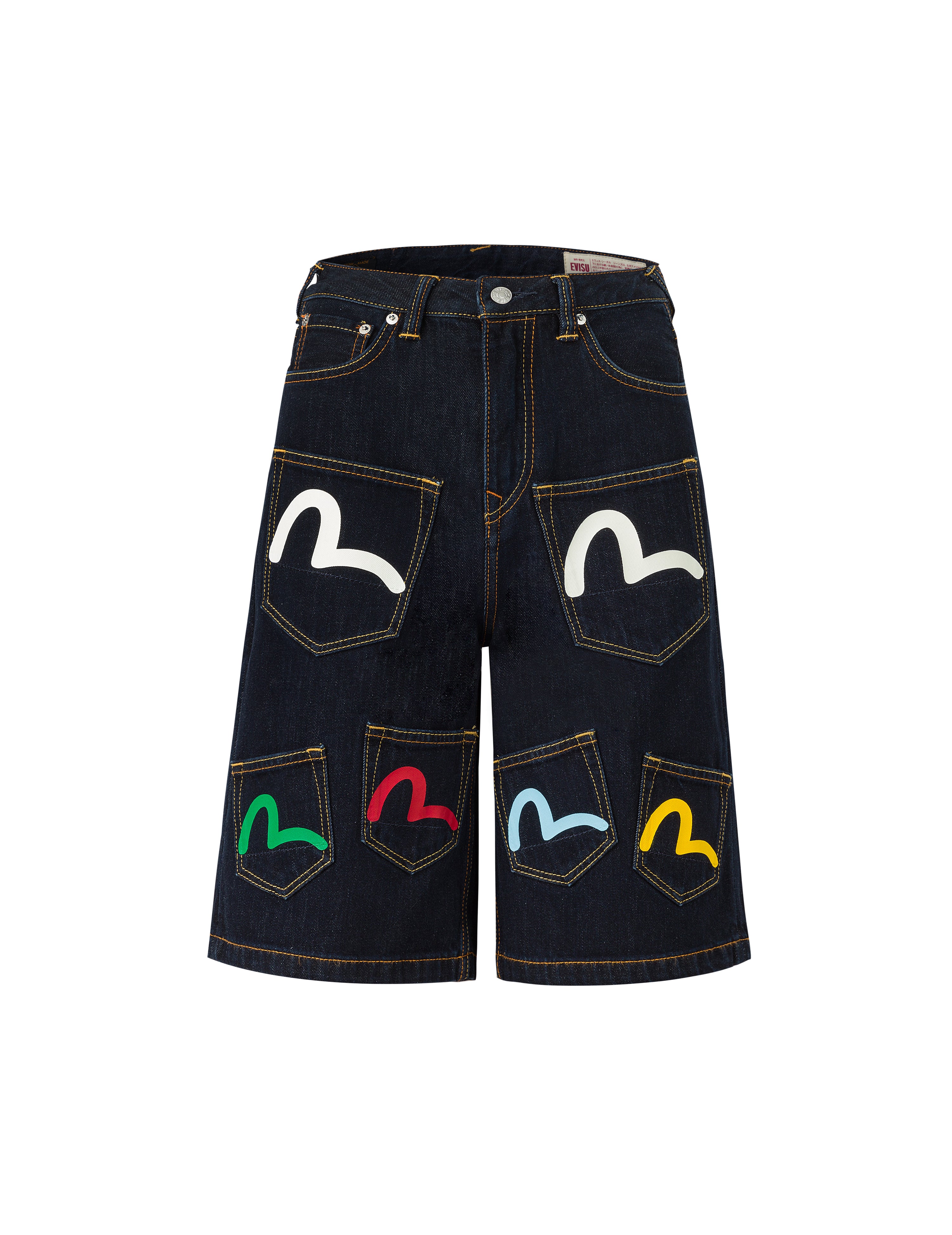 マルチポケットファッションフィットデニムショーツ – EVISU