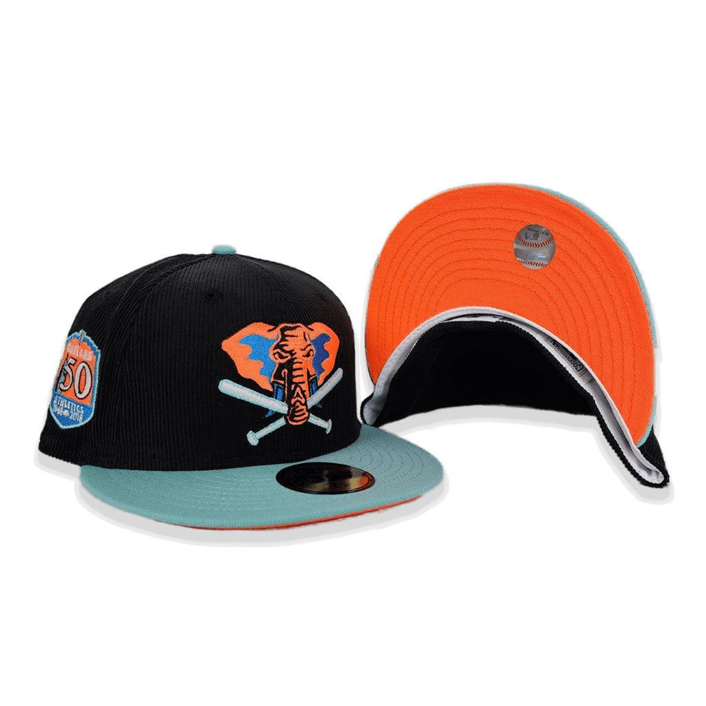 Black Corduroy Glow In The Dark Oakland Athletics Blue Tint Visor