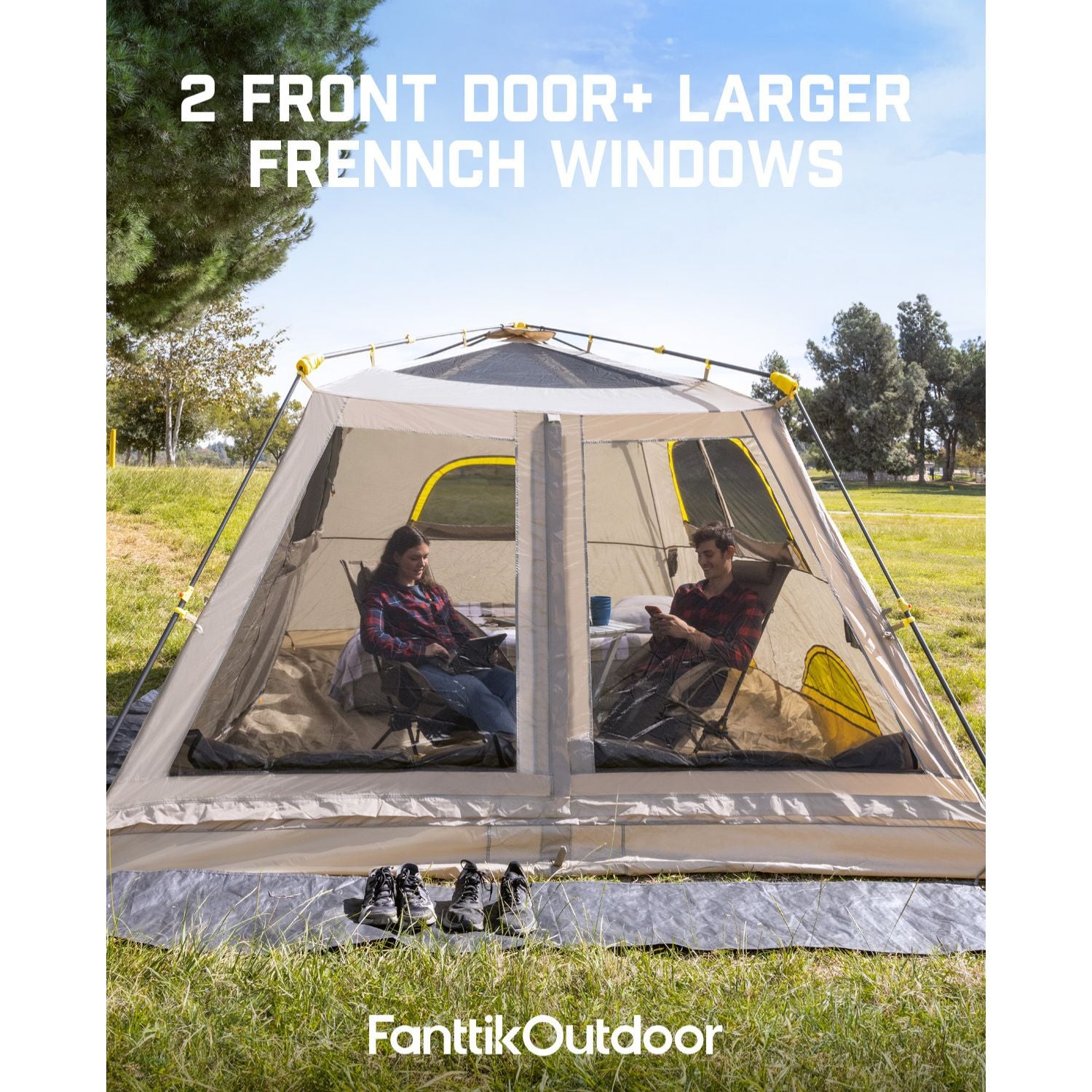 FanttikOutdoor Zeta C10 Air 10 Person Camping Tent-Instant Tent