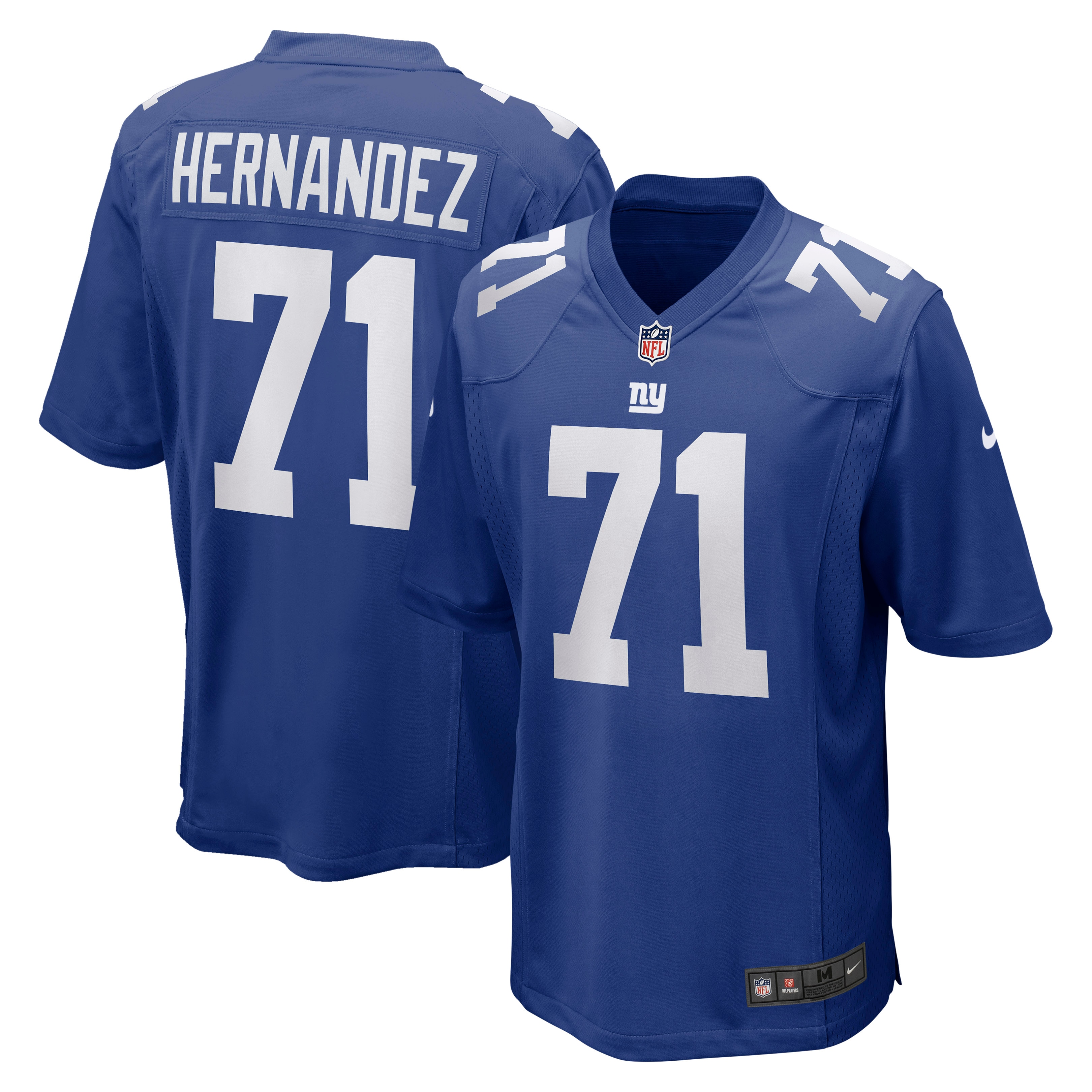 Men's Nike Will Hernandez Royal New York Giants Game Jersey