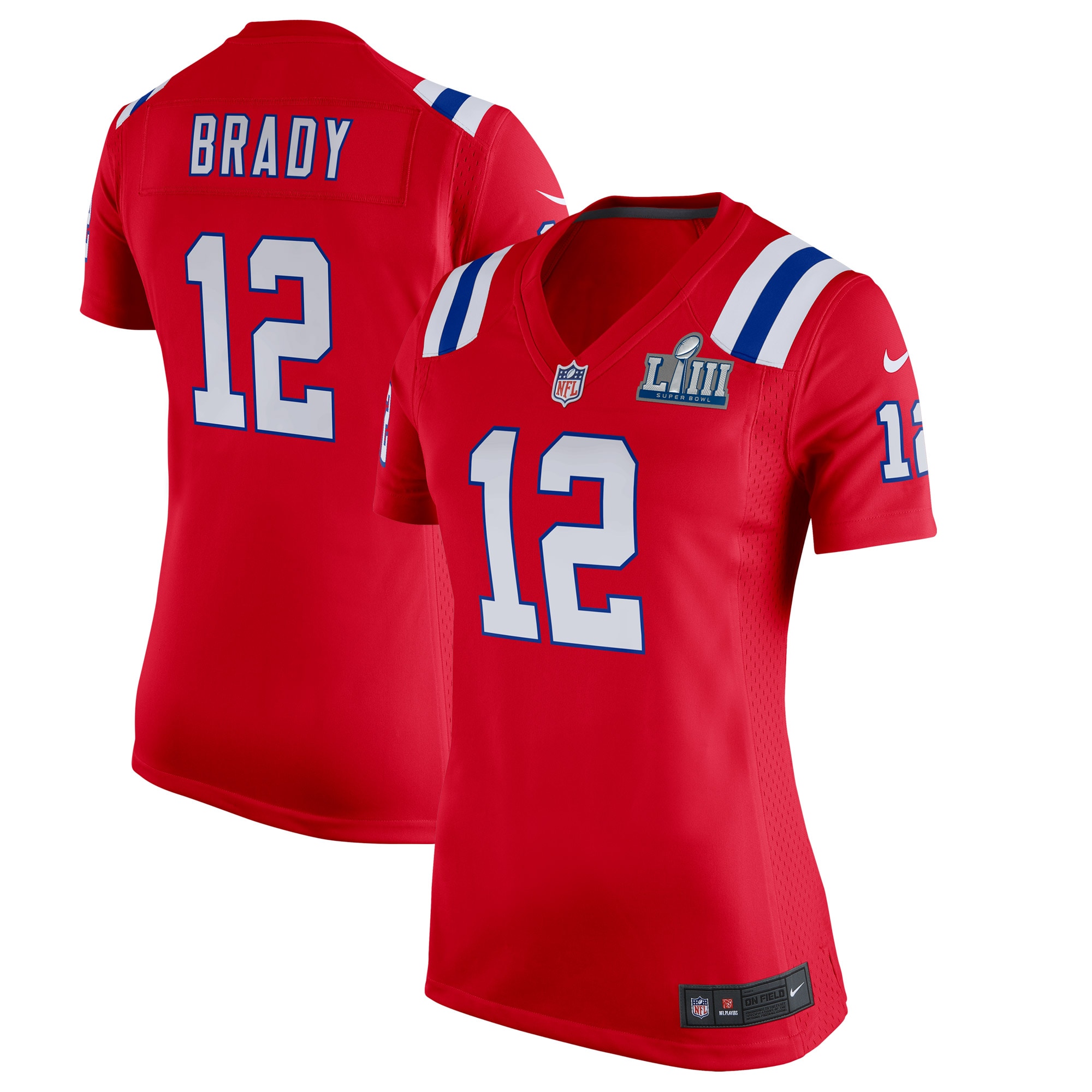 Women's New England Patriots Tom Brady Nike Red Super Bowl LIII
